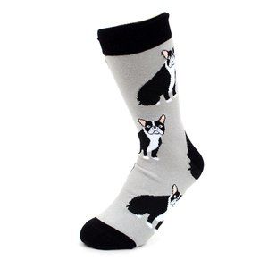 Women's French Bulldog Novelty Socks Gray